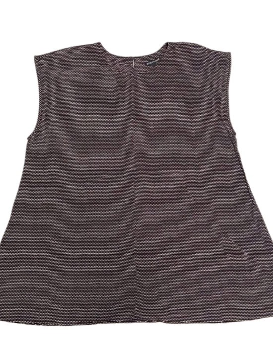 Eileen Fisher Brown Printed Silk Sleeveless Top Size Large - Picture 1 of 8
